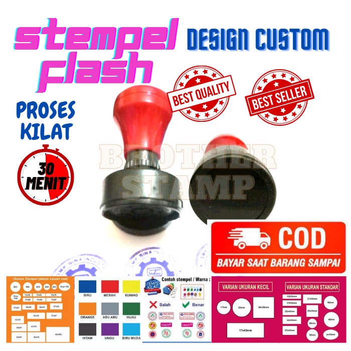 

ATKJaya- STEMPEL CUSTOM / D-35 mm / OTOMATIS TINTA /BISA 2 WARNA