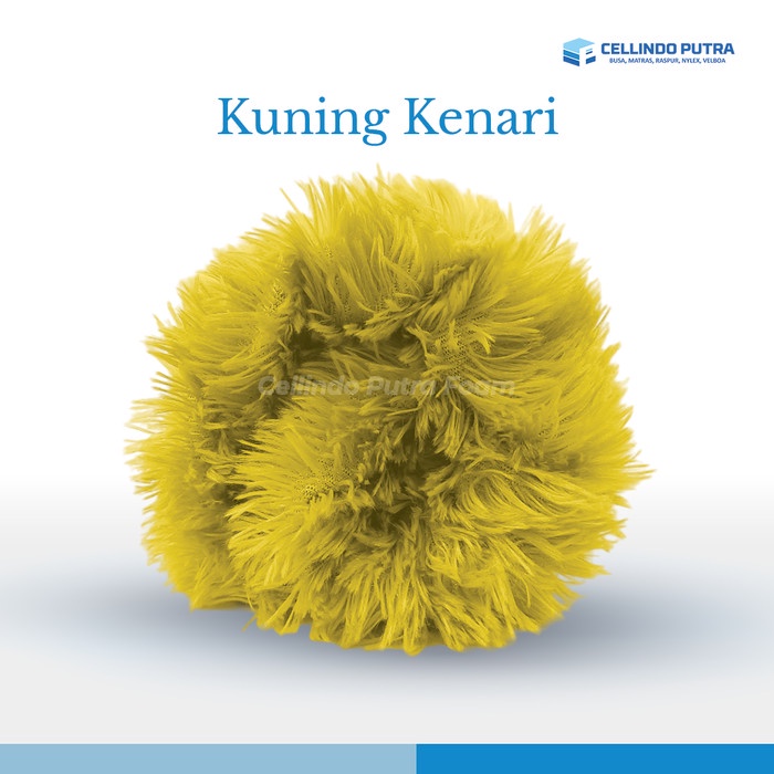 ATKJaya- Kain Rasfur Kuning Kenari [Eceran Per Yard] KainBulu 15MM