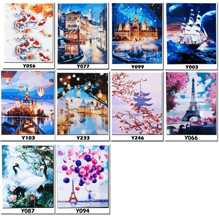 

ATKJaya- METH 50X40CM PAINT BY NUMBER PAINTING BY NUMBERS DIY LUKISAN ACRILY