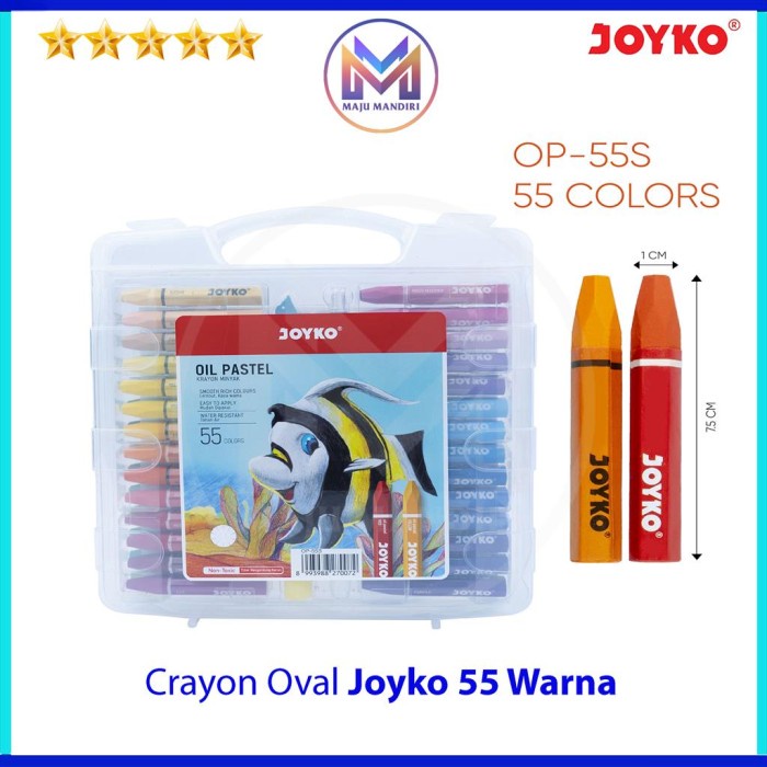

ATKJaya- Crayon Joyko 55 Warna OP-55S / Oil Pastel Krayon Oval