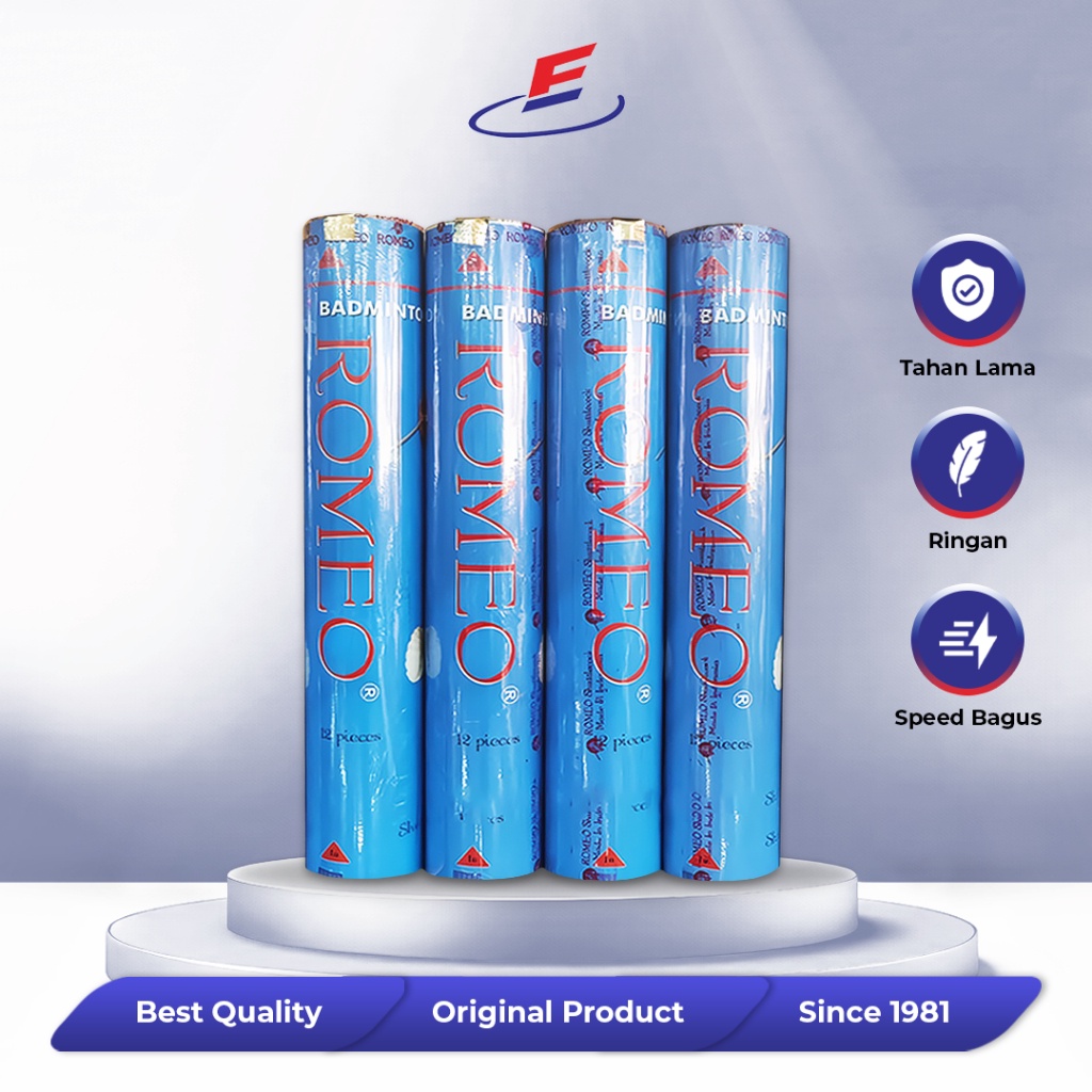 Shuttlecock Romeo Biru Elvana - Kok Bulutangkis Original Shuttlecock Termurah & Berkualitas