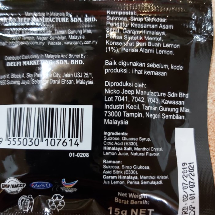 

JH8 permen import *Himalaya Salt* ecer 6000/bgks. 1Dos isi 12 bgks Rp60rb