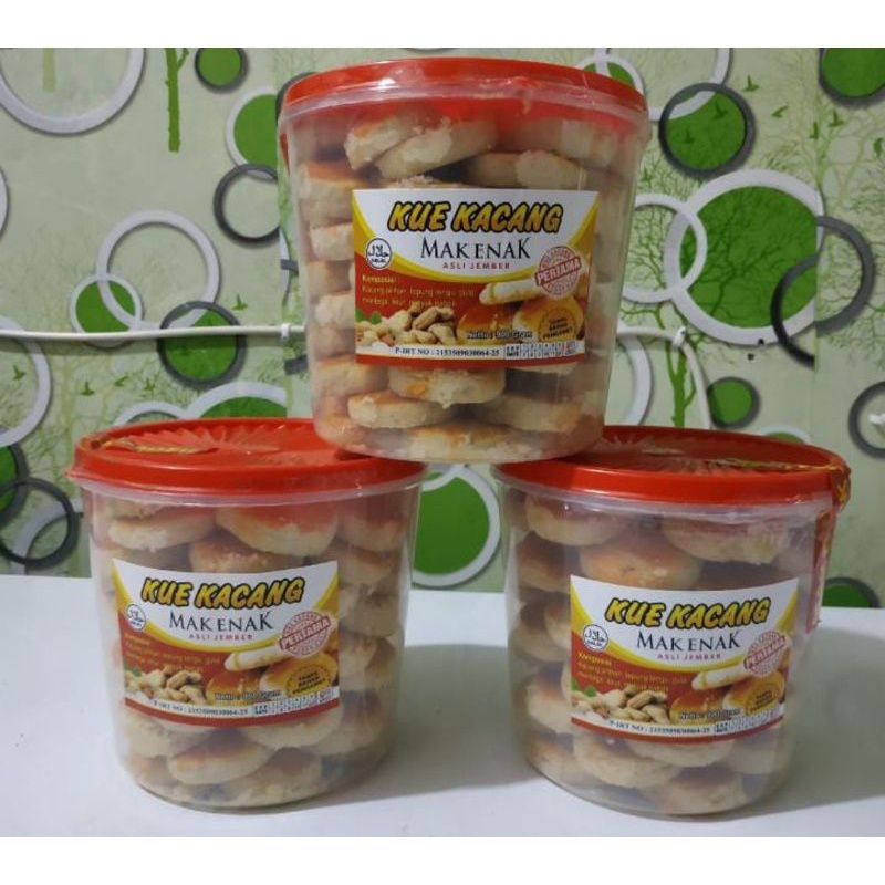 

Kue Kering Kue Kacang Original Mak Enak Asli Jember 900 gr / Kue Lebaran Kue Kacang Kemasan Toples