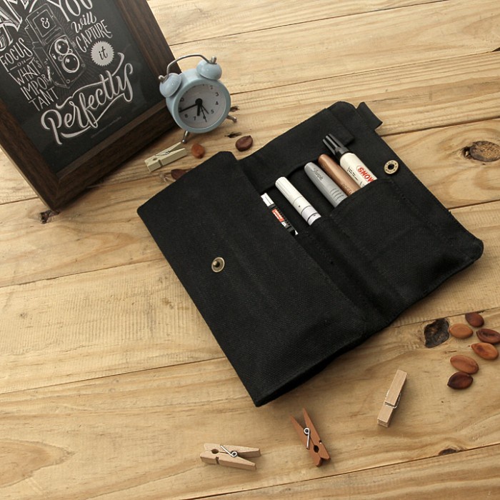 

[tmr] - Roll Up Pencil Case Black Edition