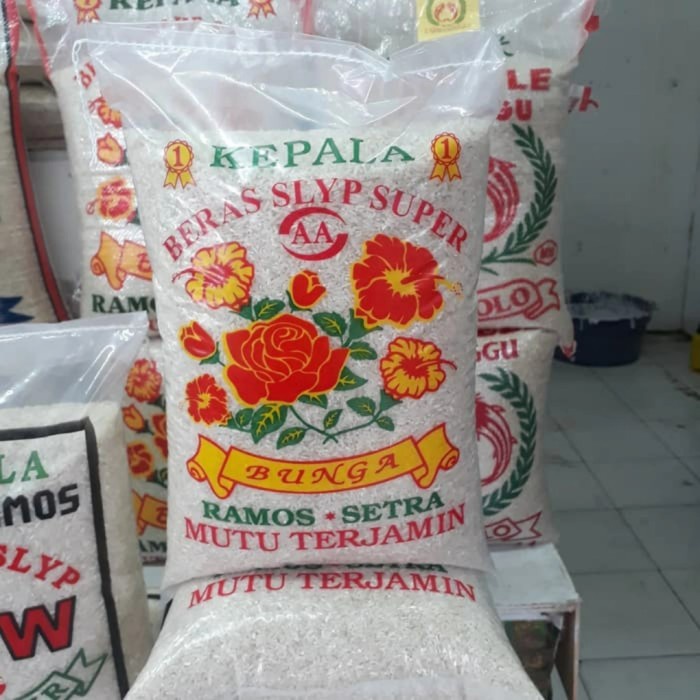 

Beras Medium Setra Ramos Cap Kembang/Bunga 5 kg "MURAH