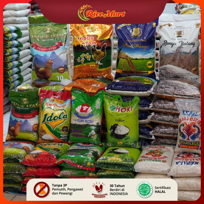 

[BARU] Beras SUMO Merah 5 kg "Fortifikasi" - Beras Premium - Nasi Pulen - Produk Indonesia