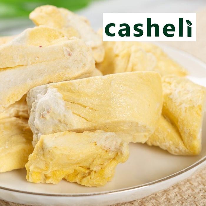 

casheli Crispy Freeze-dried Durian Pure Durian Buah Asli freeze dried Food Snack Cemilan Makanan