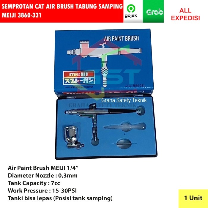 

AIR PAINT BRUSH MEIJI 3860-331 TABUNG SAMPING/AIR BRUSH MEIJI 3860-331