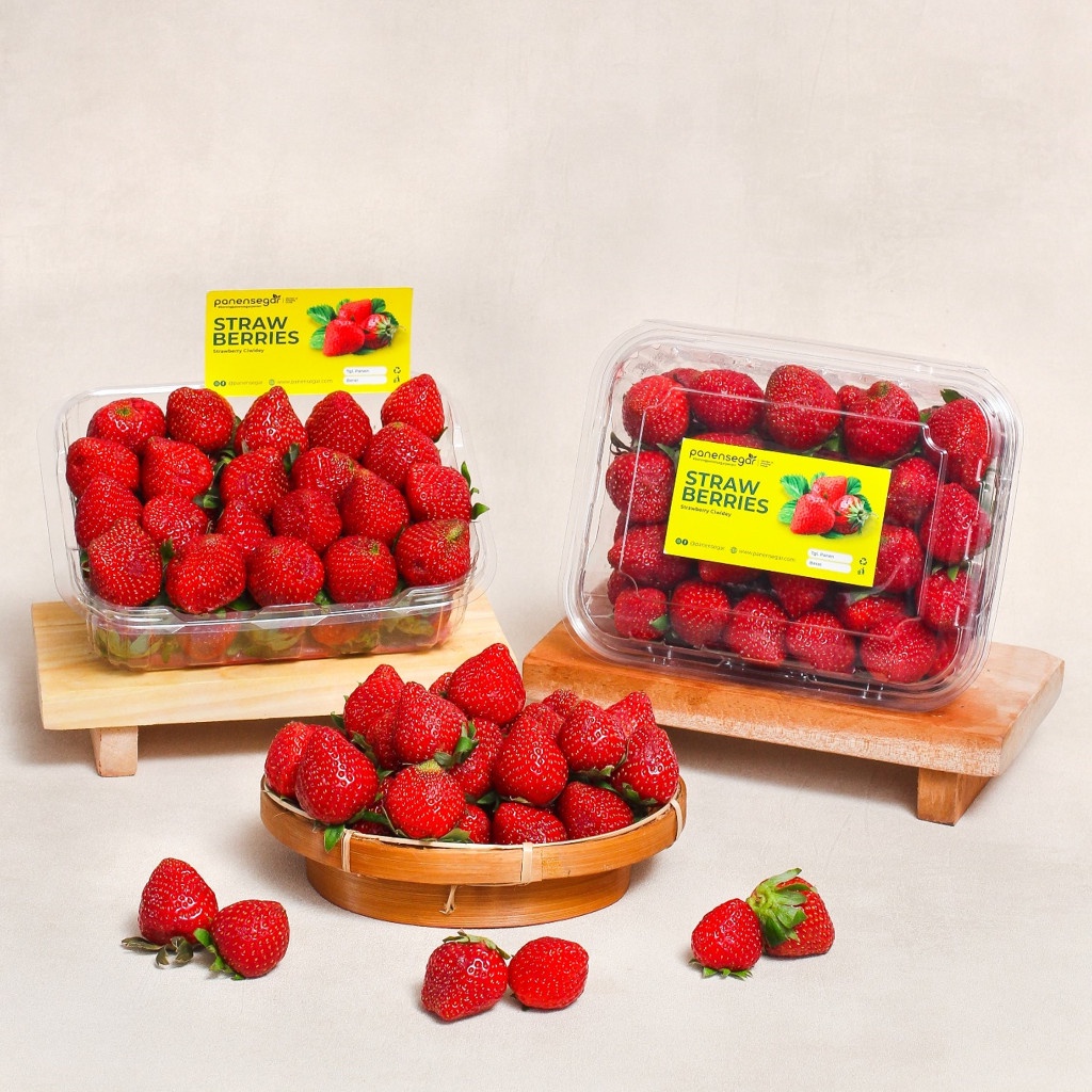 

Strawberry Fresh 1kg Premium Jumbo Panensegar Stroberi Segar Ciwidey Strawbery Manis Grade A Besar