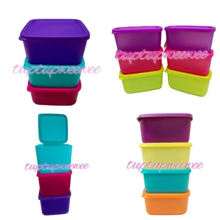 / tupperware set small medium summer tropical petite fiesta