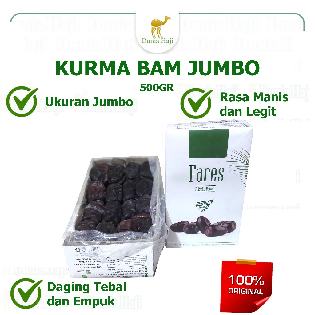 

Kurma BAM ANGGUR 500gr /pack Kurma Madu Premium Import Oleh Oleh Haji dan Umroh