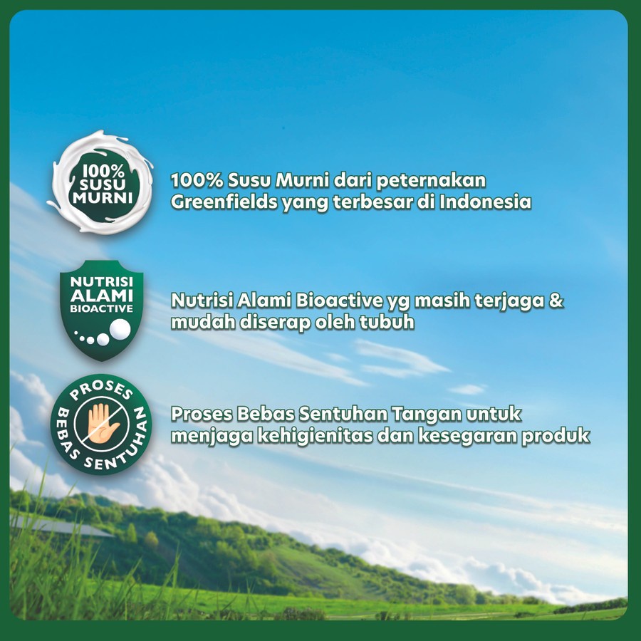 

[LEBIH HEMAT] Susu Greenfields UHT Full Cream 105 mL x 1 Karton