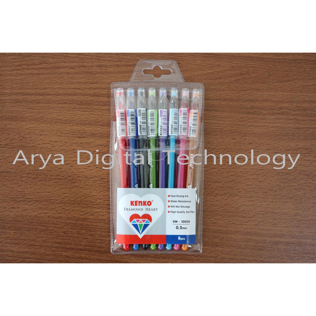 

IK! Pulpen Warna Gel Pen Colorfull DM-100S Diamond Heart Kenko Murah Bagus Orinal