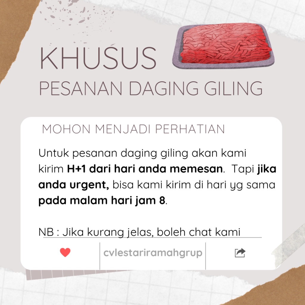 

Paha Ayam Fillet tanpa Kulit Giling Fresh 1kg