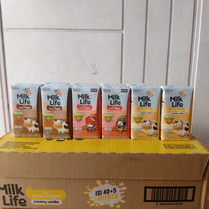 

( GOJEK / GRAB ) SUSU UHT MILK LIFE 115 ml (1 DUS isi 40 pcs)