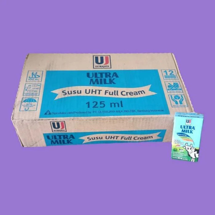 

Susu UHT Ultra Milk FULL CREAM BIASA 125ml 1 KARTON - 40 pcs x 125 ml