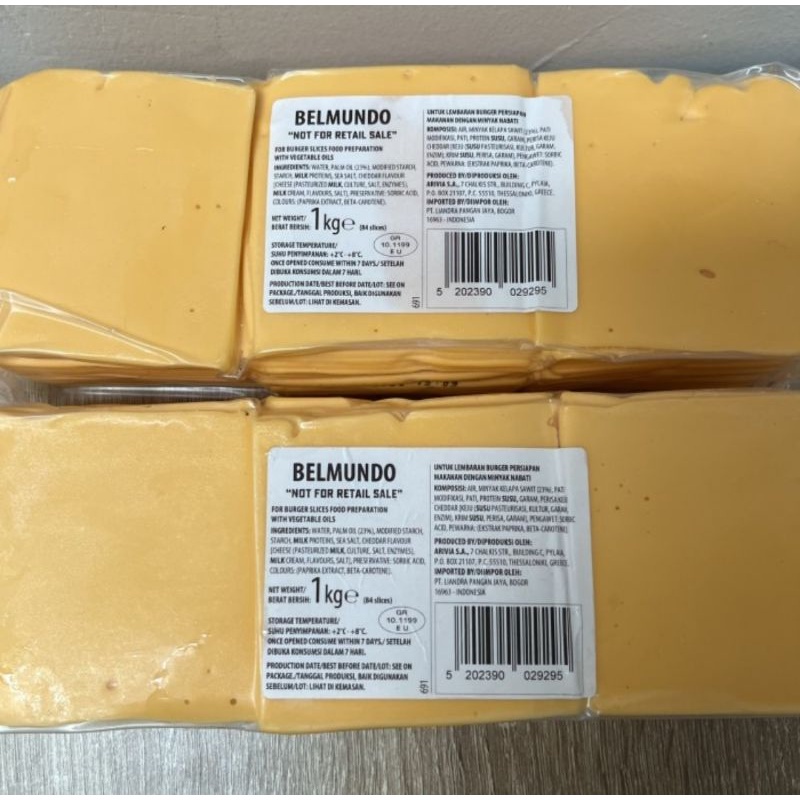 

Belmundo Keju Burger / Cheese Burger Slices Red Cheddar Hamburger 1kg