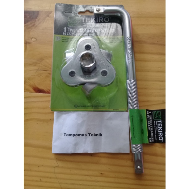 JAYAmart- Kunci Filter Oli Tekiro + Gagang Sok L Tekiro Filter Oli Mobil dll