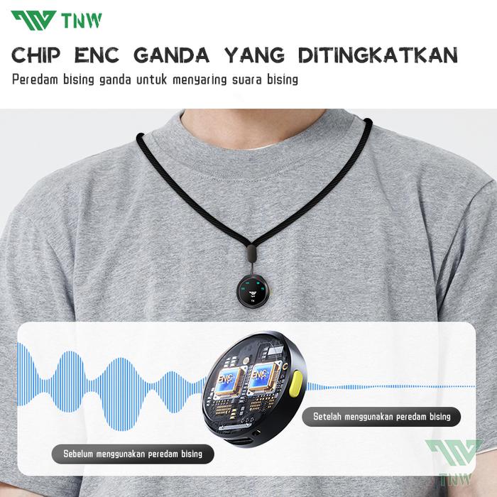 Terlaris TNW A28 Wireless Microphone Magnetic Clip On Mic Lavalier Microphone HP Plug & Play