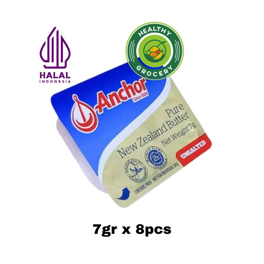 

Anchor Salted / Unsalted Butter 7gr (harga untuk 8 pcs)