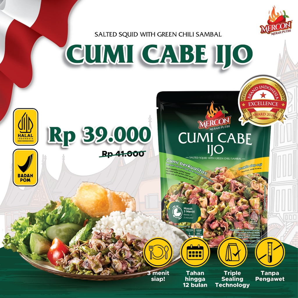 

Mercon Merah Putih - Satuan Cumi Cabe Ijo
