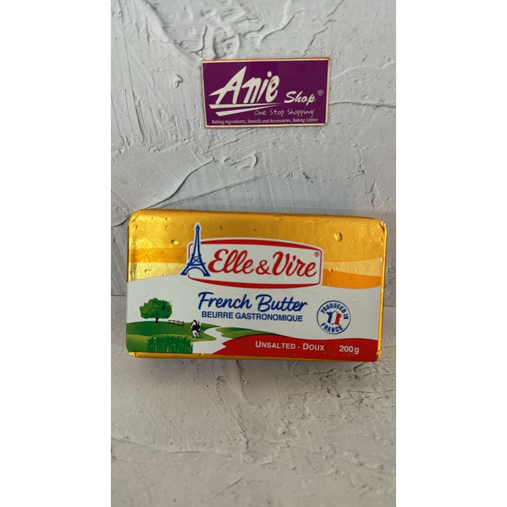 

butter elle & vire unsalted/mentega tawar
