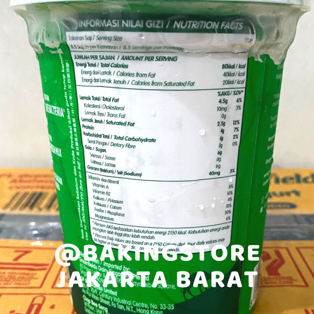 

Greenfields Yogurt Plain (Yoghurt Non Sugar) 1 Kg