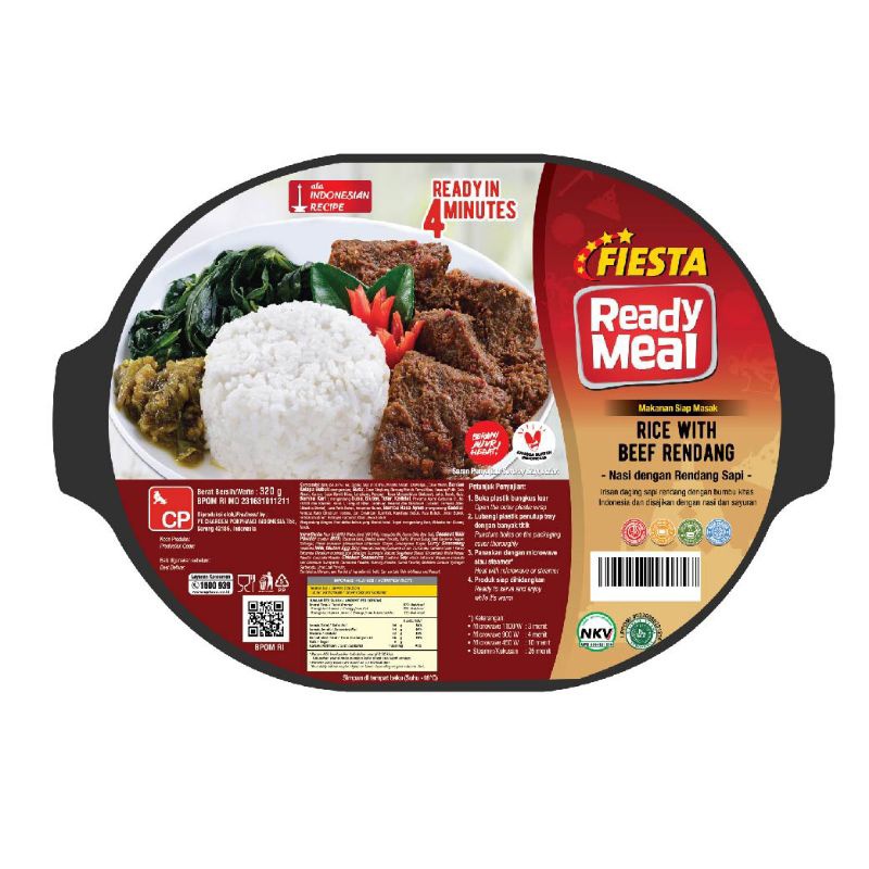 

fiesta ready meal rice with beef rendang