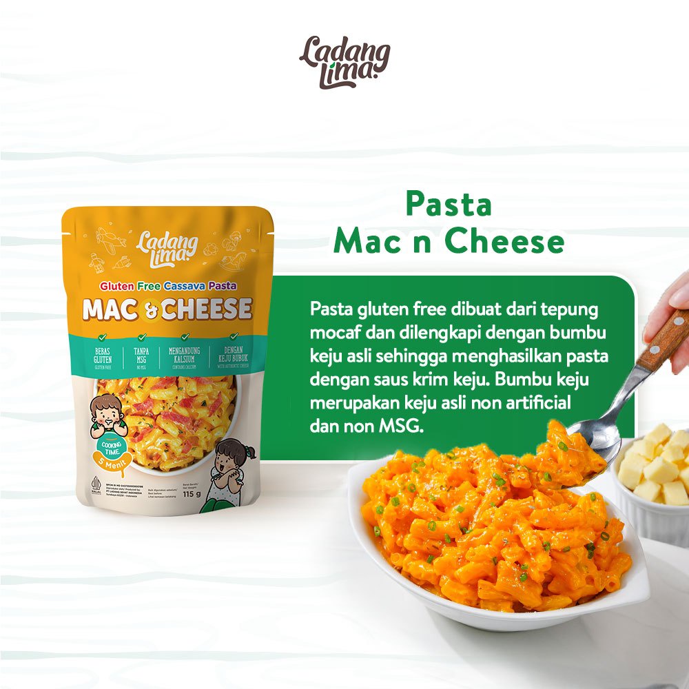 

Pasta Mac and Cheese 115g - Gluten Free Ladang Lima ( CO 10000 )