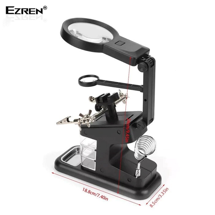 

[tmr] - Ezren TE-803 Kaca Pembesar Dudukan Stasiun Magnifier LED Light Clamp