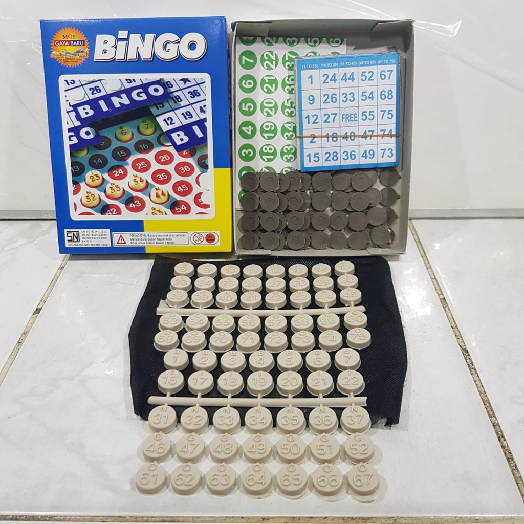 IK BINGO Plastik / BINGO Kertas Mainan Edukasi Anak BINGO Board Game Asah Otak Mainan BINGO