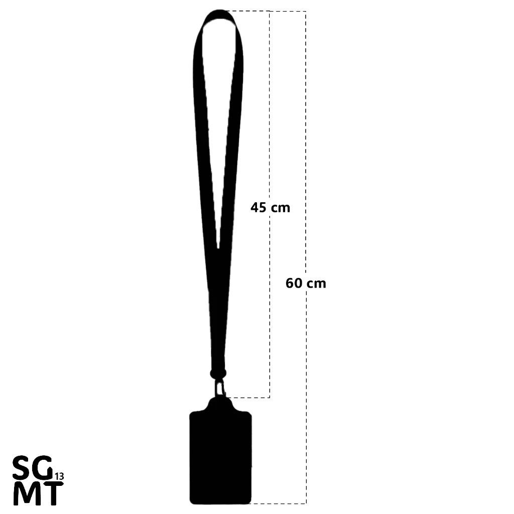 Id Card Holder Custom + Lanyard Custom Nama - Lanyard Custom Satuan Name Tag Id Card Holder Kulit -