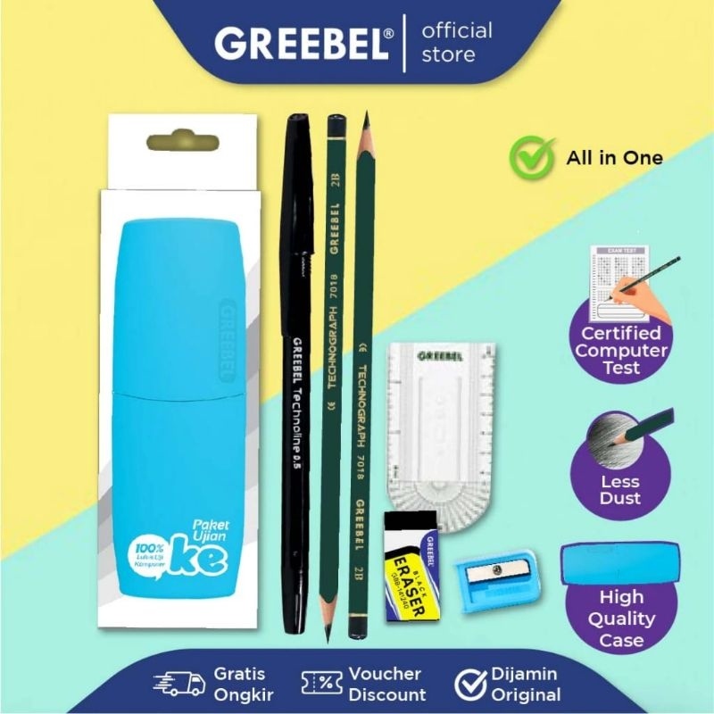 

Greebel Paket Alat Tulis Ujian OKE