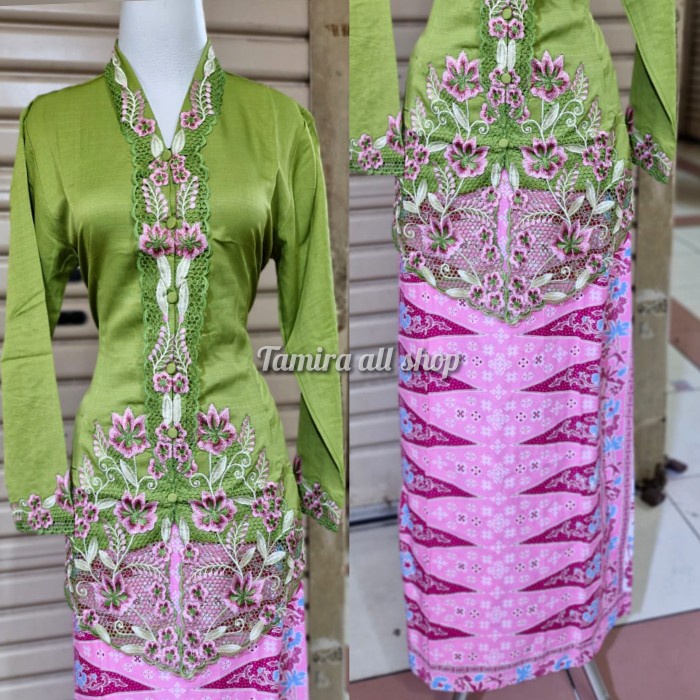 Setelan Kebaya Encim Betawi Bordir//Tersedia Size Jumbo