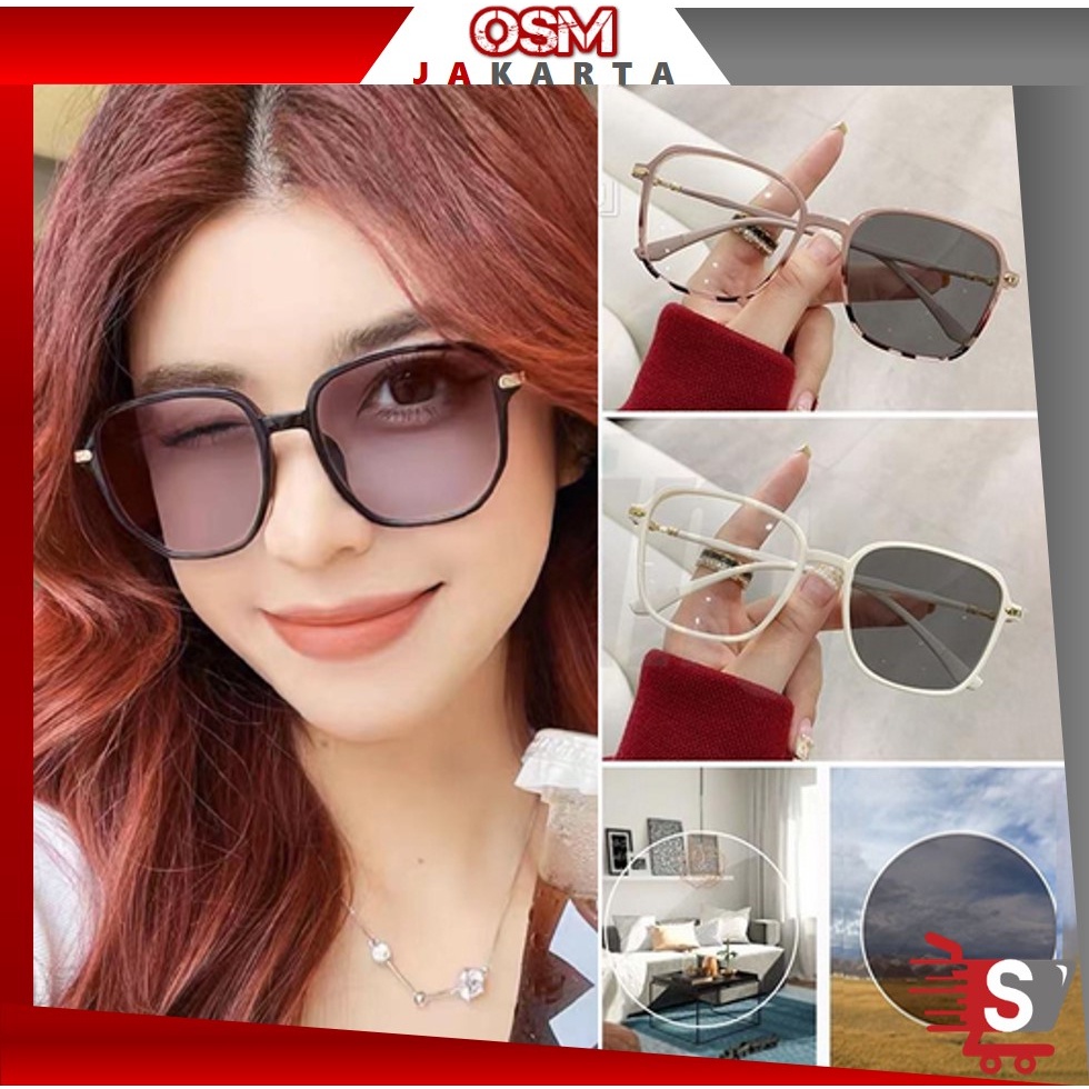 ACCMT- OSM JKT F5806 Kacamata Perlindungan Anti Radiasi Wanita Pria / 2 In 1 Kacamata Lensa