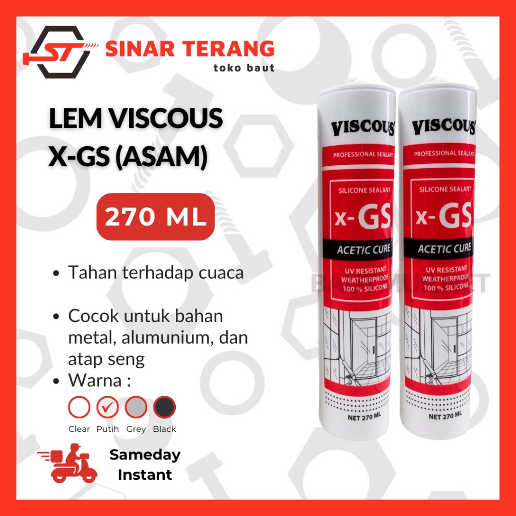 

Lem Viscous Asam / Non Asam 270ml Lem Silikon Kaca Asam / Non Asam - Lem Aquarium