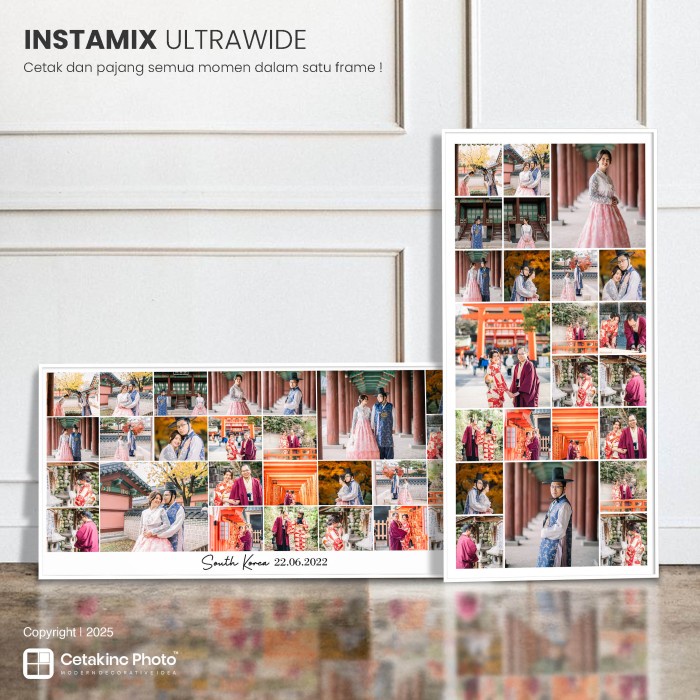 TOP INSTAMIX COLLAGE ULTRAWIDE PAKET CETAK FOTO BINGKAI KOLASE MOZAIK -