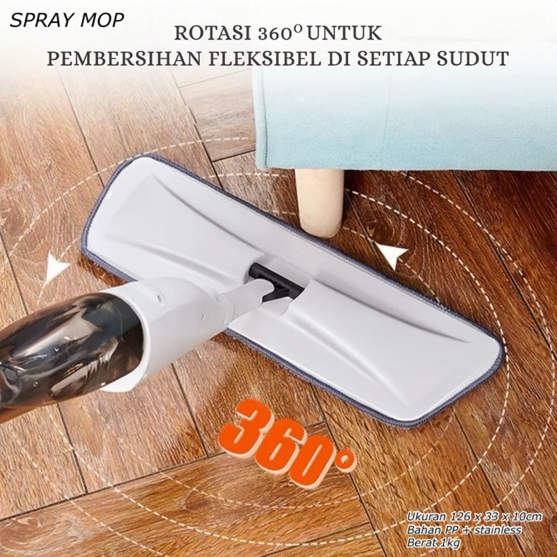 Terlaris Spray Mop Alat Pel Lantai Semprot Serbaguna Water Spray Mop Automatic Water Tank Spray Mop