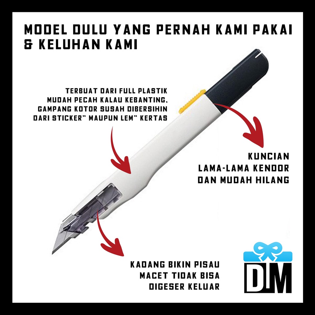 

Cutter Silet Kualitas Terbaik DELI 2056 EXCEED SK5 Bukan Cutter Ingenuity Pemotong Kertas