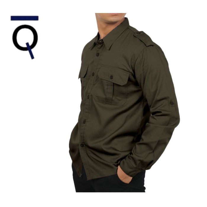 Top KEMEJA PDL BAHAN AMERICAN DRILL KEMEJA PDL LENGAN PANJANG KEMEJA Terlaris