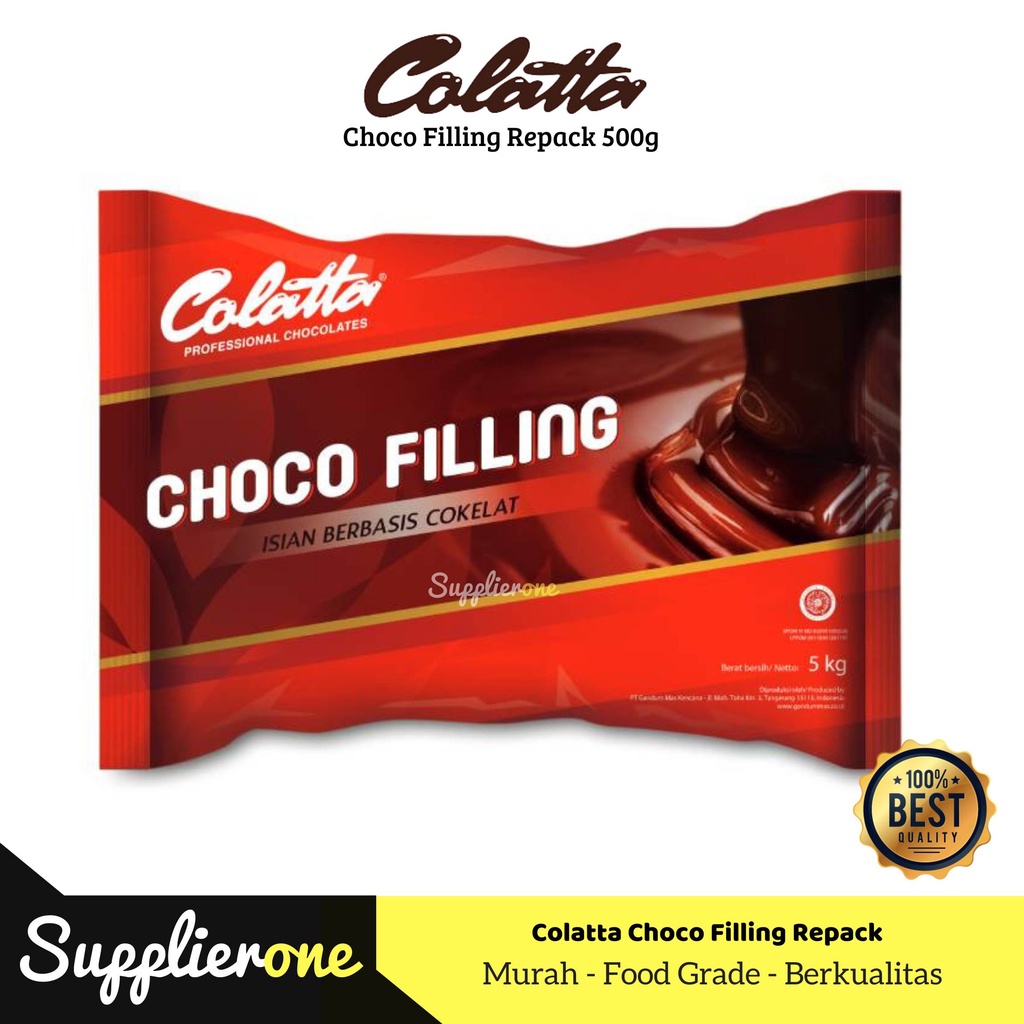 

HJ Colatta Choco Filling Repack 500g/ Coklat Filling / Filling Coklat / Coklat Collata / Choco