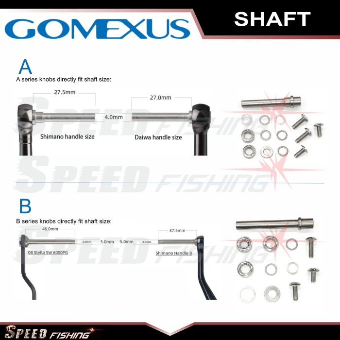 Gomexus Shaft / As Untuk Knob Gomexus