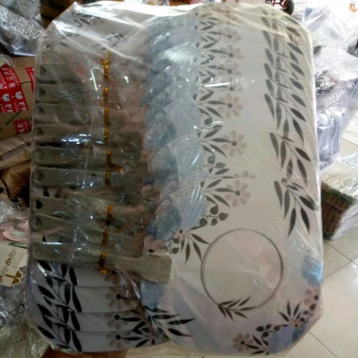 Isi 50 Pcs Souvenir Kipas Bunga Shabby Motif Cantik Kemasan Plastik Pernikahan Ulang Tahun