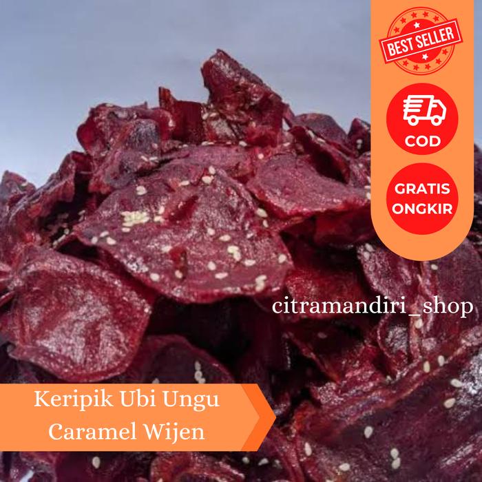 

Keripik Ubi Ungu Manis Caramel Wijen 500gr Cemilan Manis Food Snack Camilan Pedas