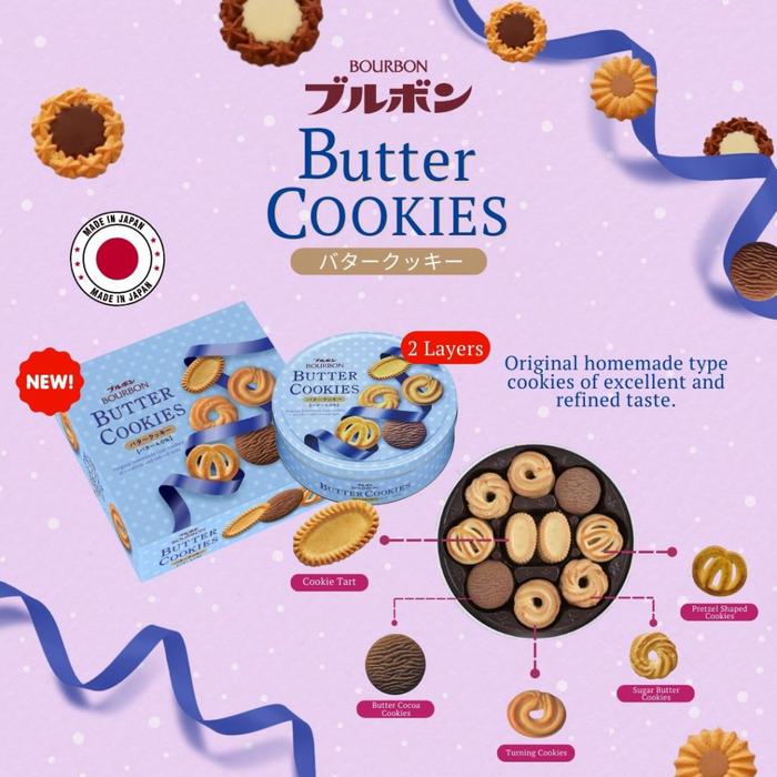 

Bourbon Butter Cookies Assorted - Biskuit Butter khas Jepang