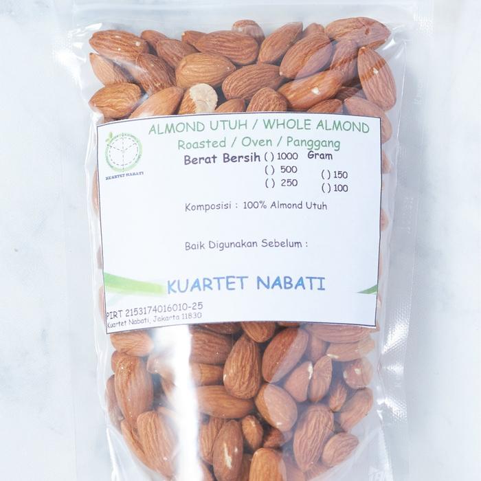 

(LIVE) 250gr Roasted Almond Premium - Kacang Almond Panggang Kupas - Oven - Matang - Size Besar