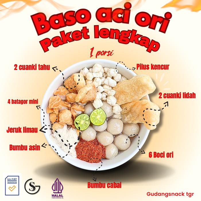 

3 Bungkus Baso Aci Rasa Ori Premium Komplit Exclusive GudangSnack tgr Hotpot Kaldu Food Ayam
