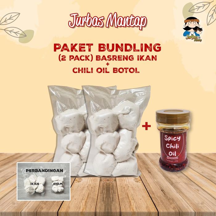 

[2pack] basreng ikan + 1 chili oil botol juragan basreng Makanan Food Masakan