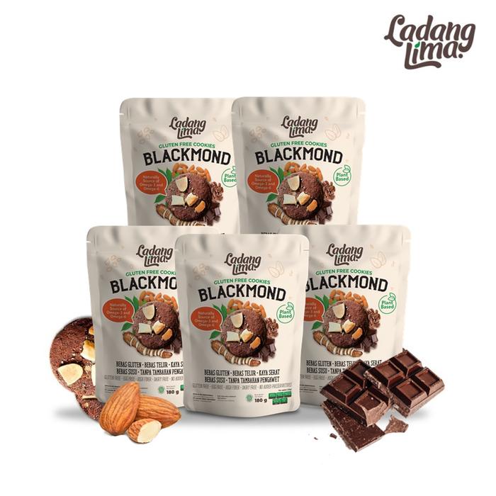 

5 pcs - Blackmond 180g Cookies Ladang Lima Gluten Free Food Snack Coklat Almond Chocolate Gula