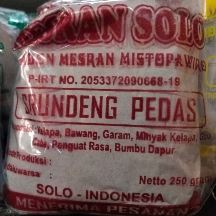 

Srundeng Mesran Solo Mistopawiro 250 gram